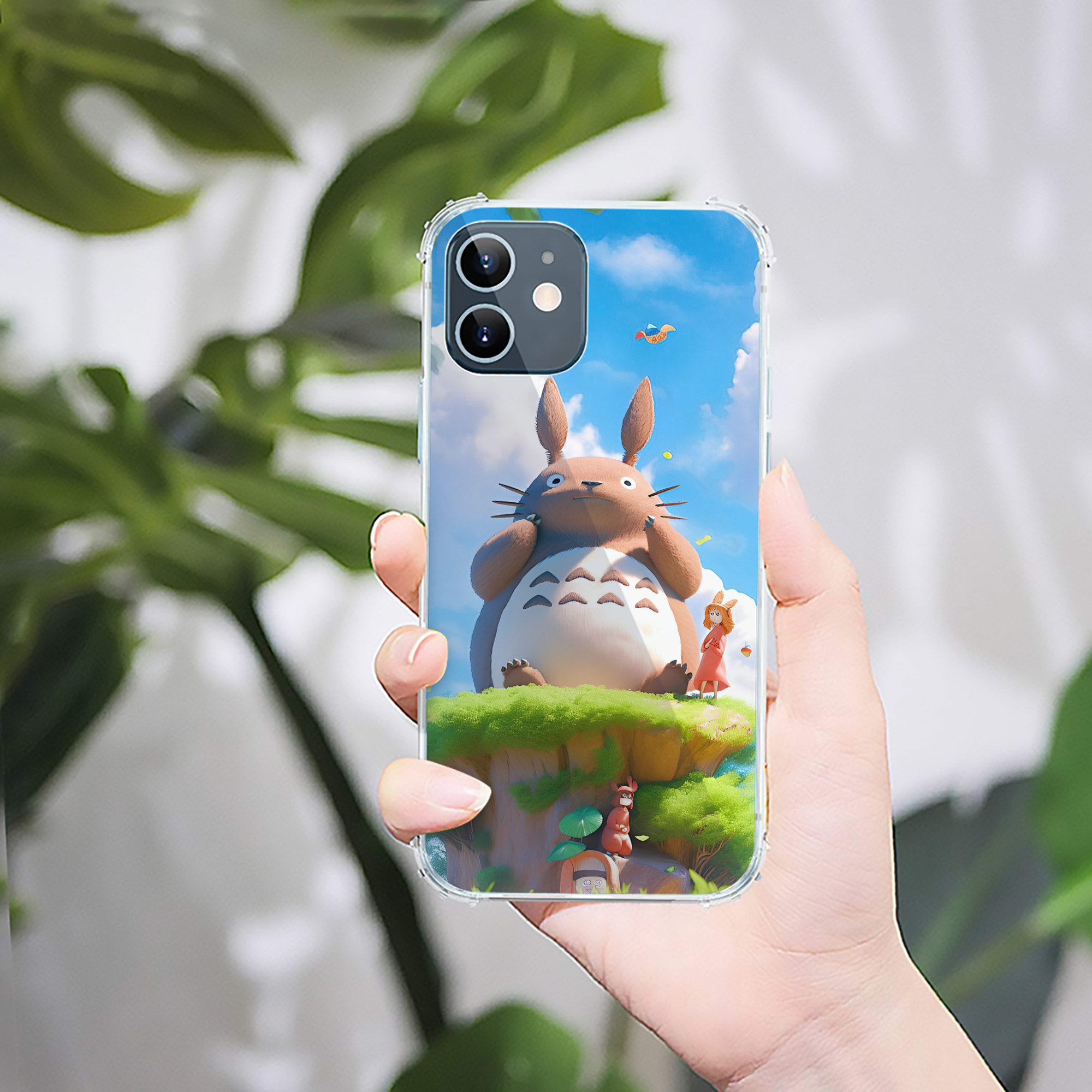 （画像用） となりのトトロ 草壁メイ 草壁サツキ My Neighbor Totoro Satsuki Kusakabe Mei Kusakabe 【iPhone 12シリーズ対応】透明スマホケース（クリアソフトケース）